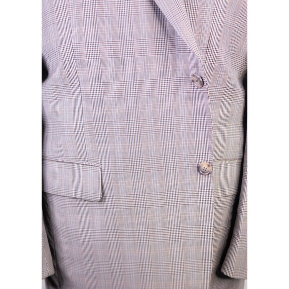 Jos A Bank Blazer Sz 46L Houndstooth Sports Coat Suit Jacket Wool 2 Button EUC - Picture 3 of 14